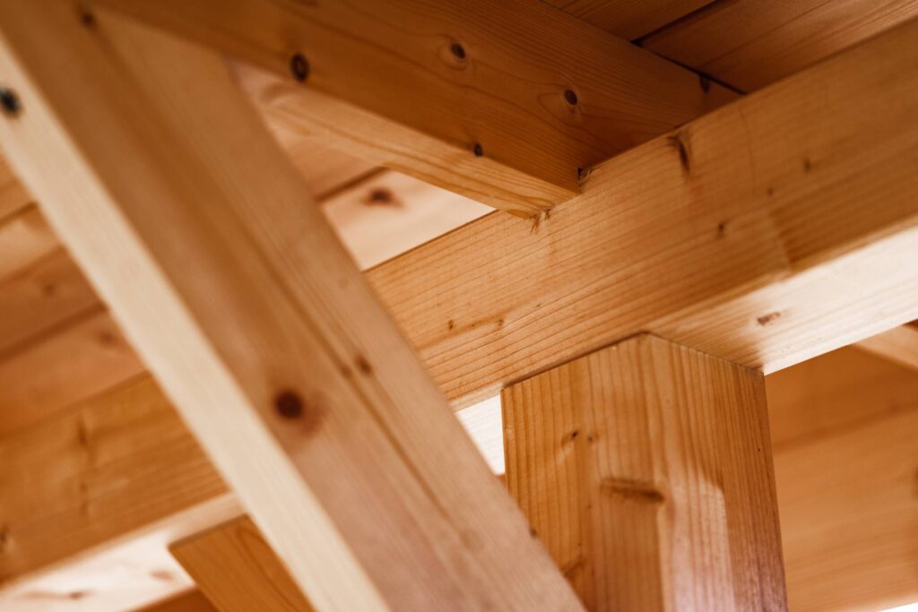 Wooden Beams Close Up Free Photo