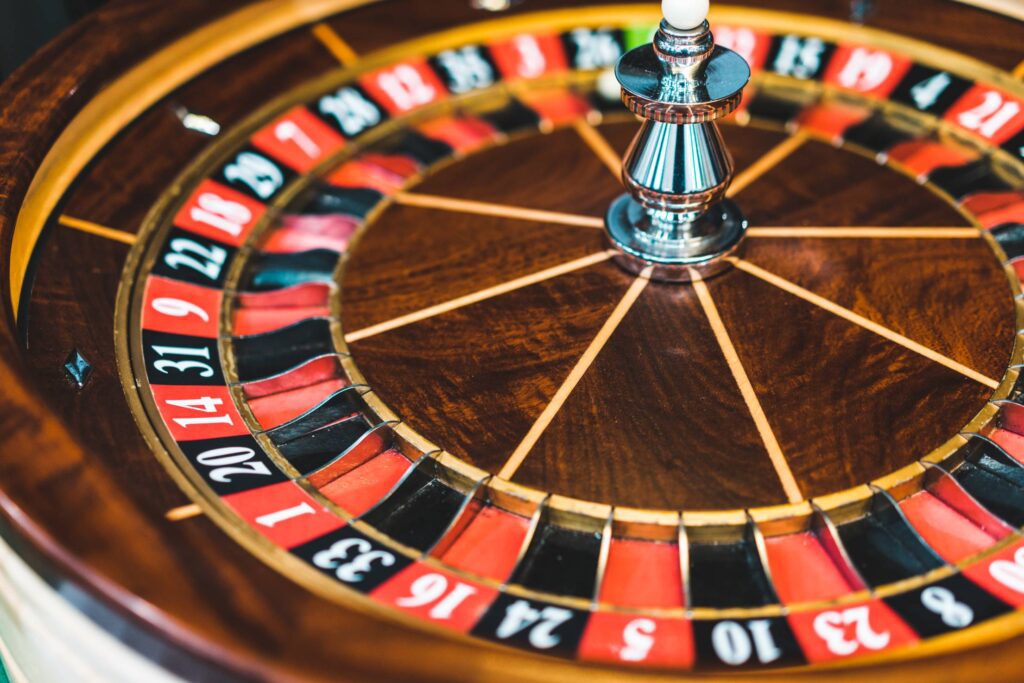 Wooden Roulette Wheel Casino Game Free Photo