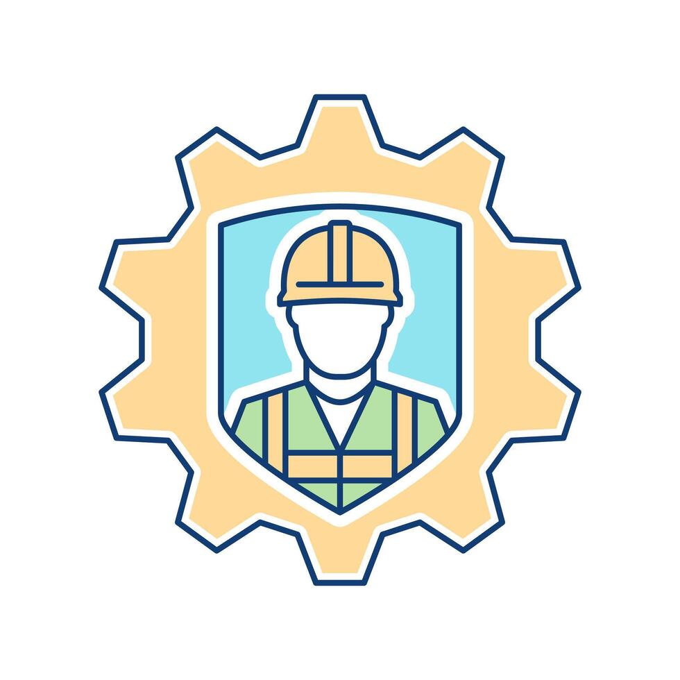 Worker Security Welfare Icon Stock Free