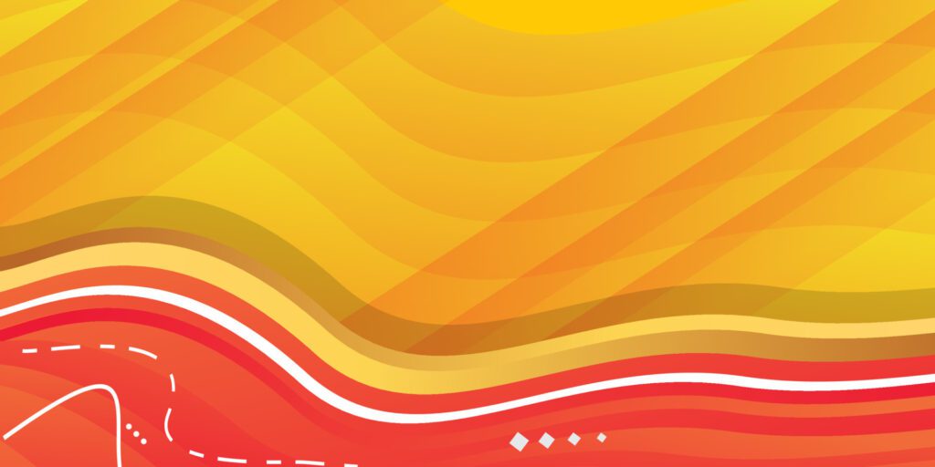 Yellow and red gradient wave background Free Vector