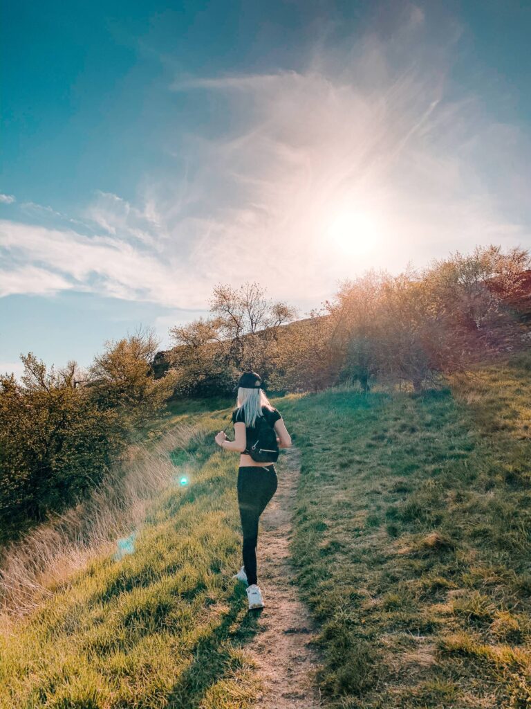 Young Blonde Woman On a Walk in Nature Free Photo