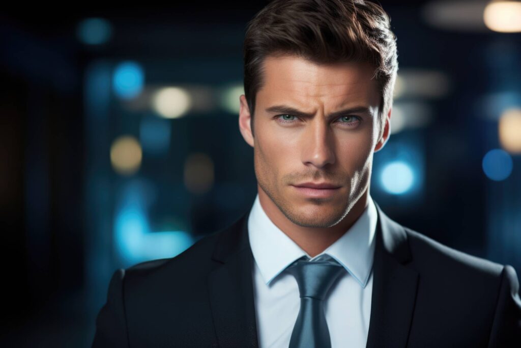 Young Handsome Business Man Suits Portrait Stock Free