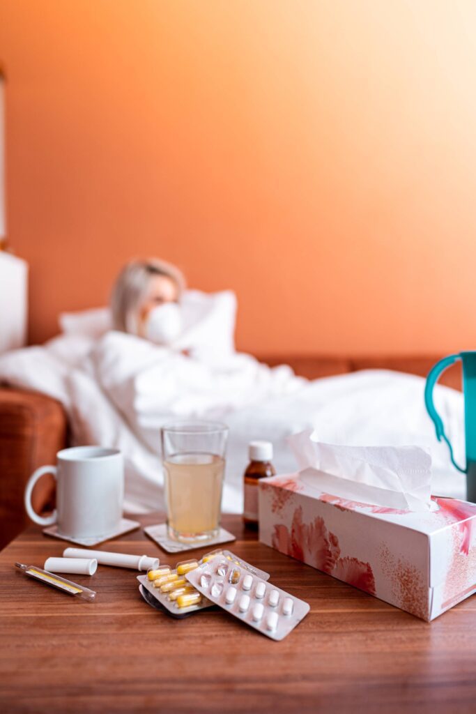 Young Sick Woman at Home in Corona Quarantine Free Photo