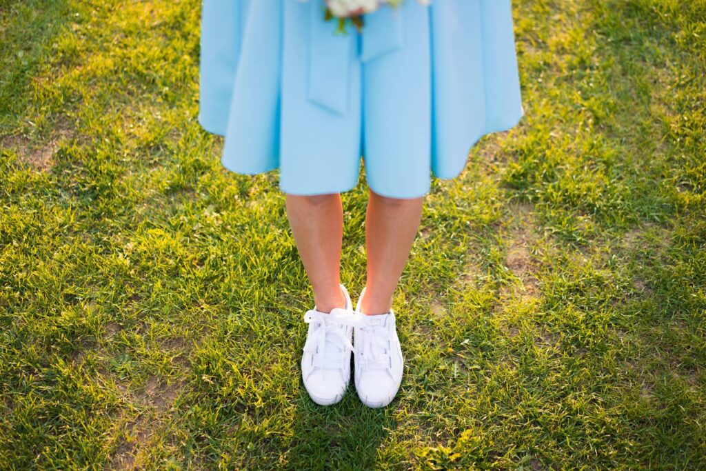 Young Woman in Baby Blue Skirt Free Photo