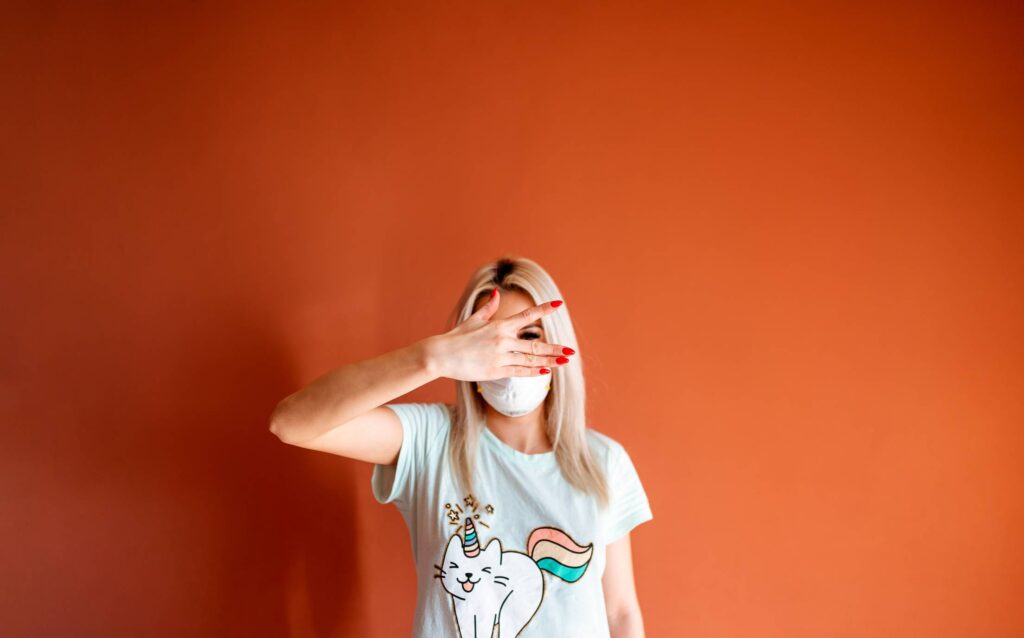 Young Woman Wearing a Protective Face Mask Against Coronavirus Free Photo