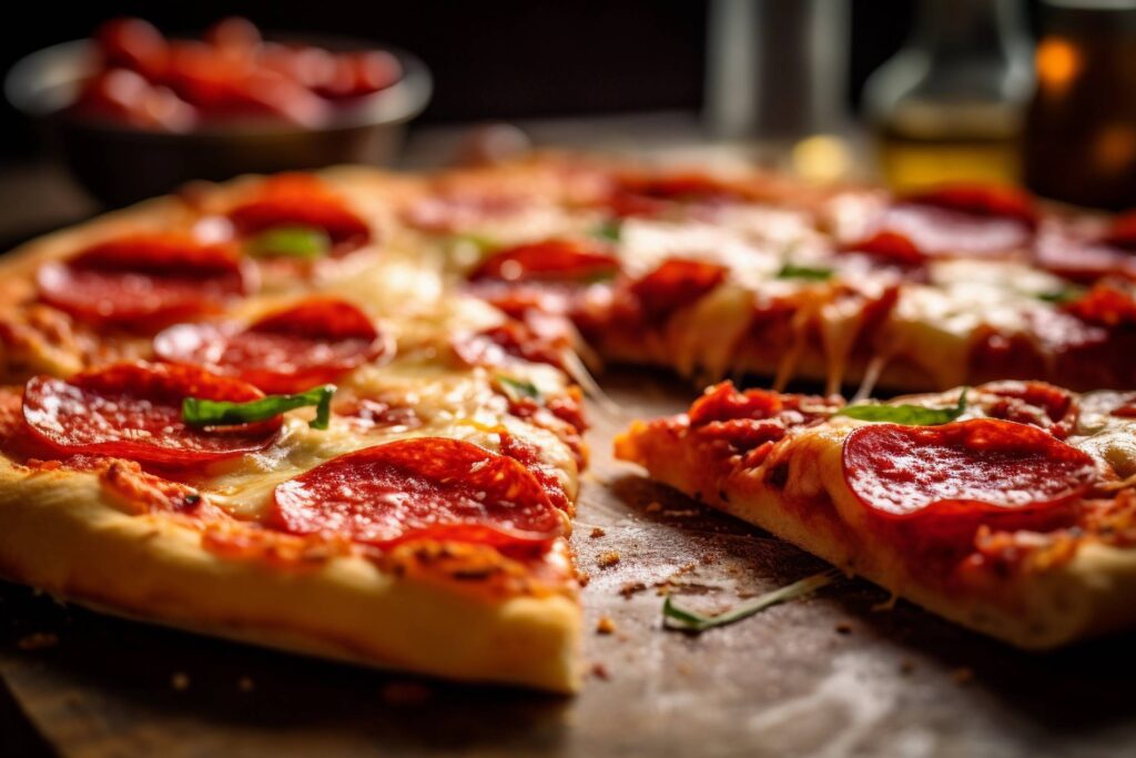 Yummy and Tasty Salami Pizza Diavola Close-Up Stock Free