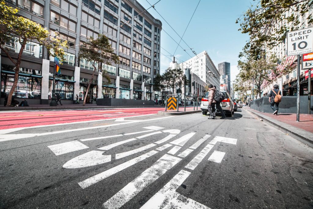 ZONE Road Marking on San Francisco Street Free Photo