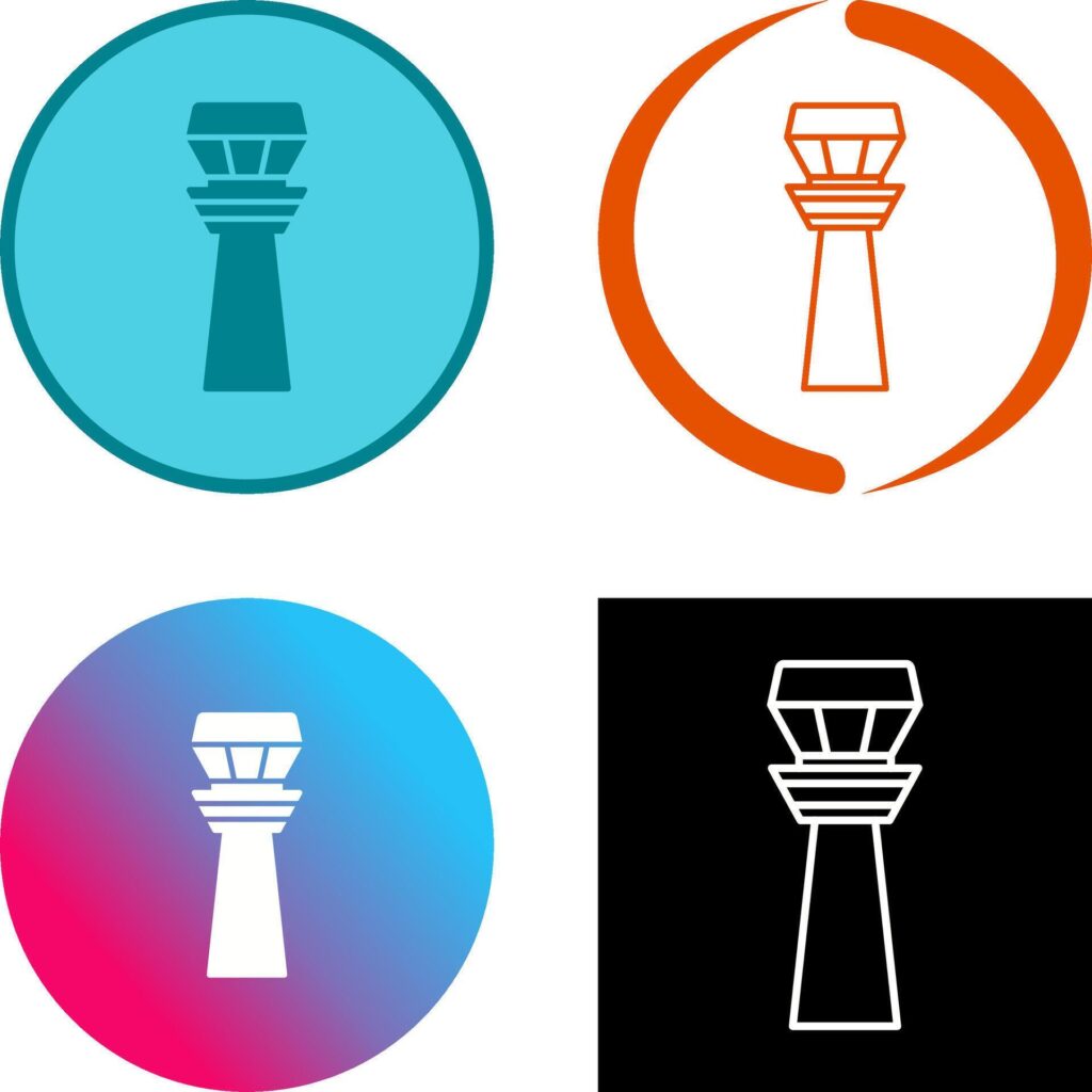 Control Tower Icon Design Stock Free