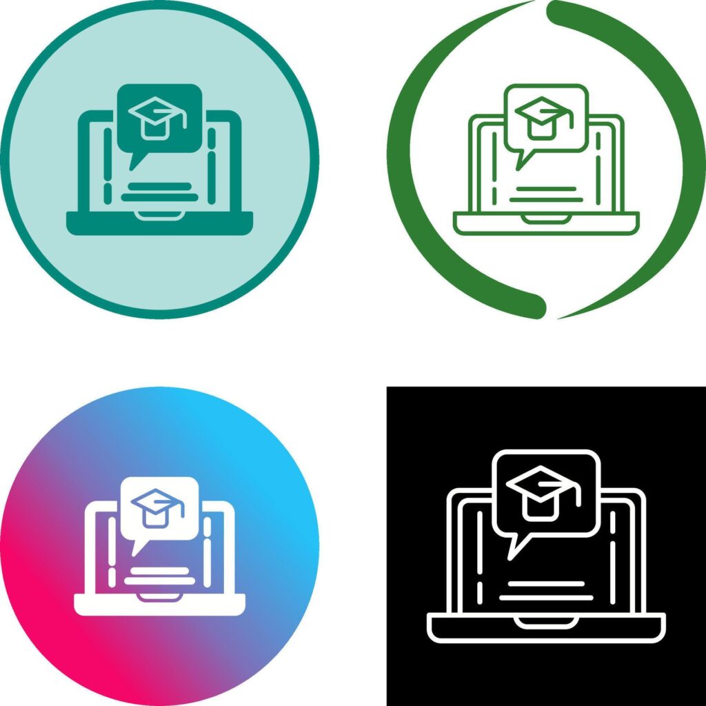 E Learning Icon Design Stock Free