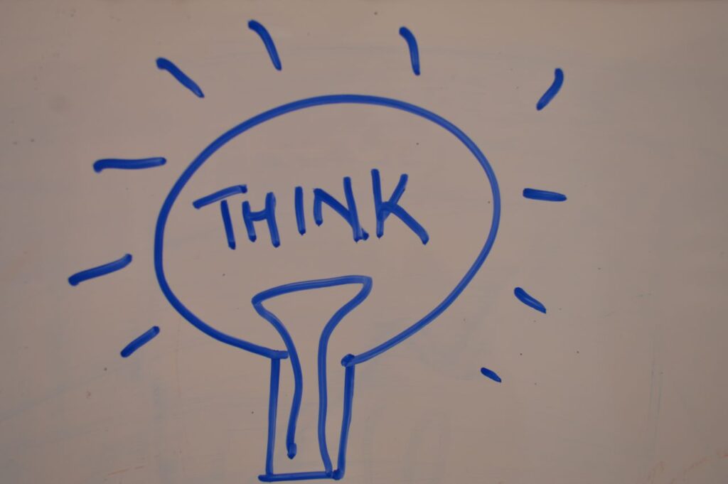 Think Bulb White Board Stock Free