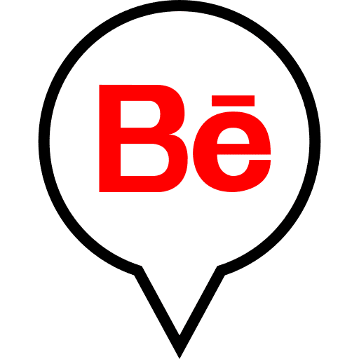 Behance, pin, bechance logo icon