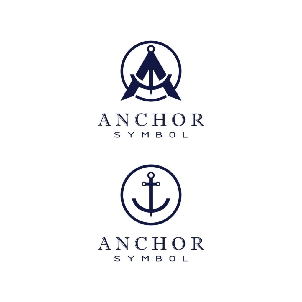 Anchor Logo Template vector symbol design Stock Free