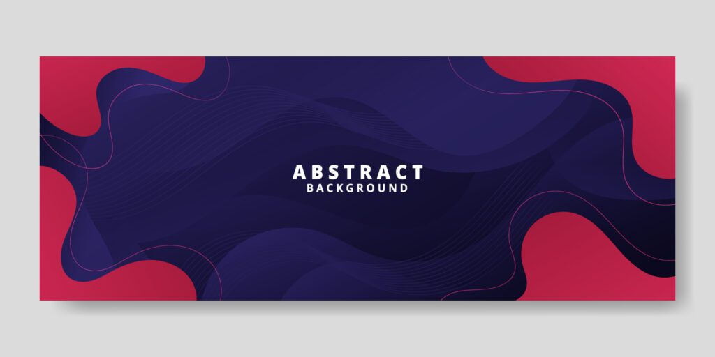 Abstract Blue Fluid Wave Banner Template Free Vector