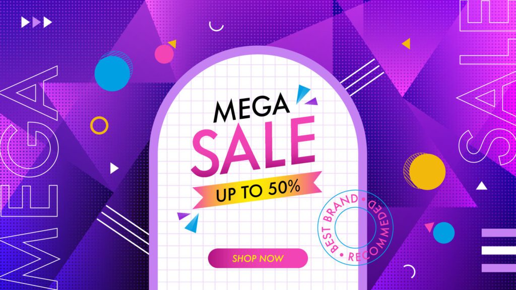 Mega sale background Free Vector Free Vector