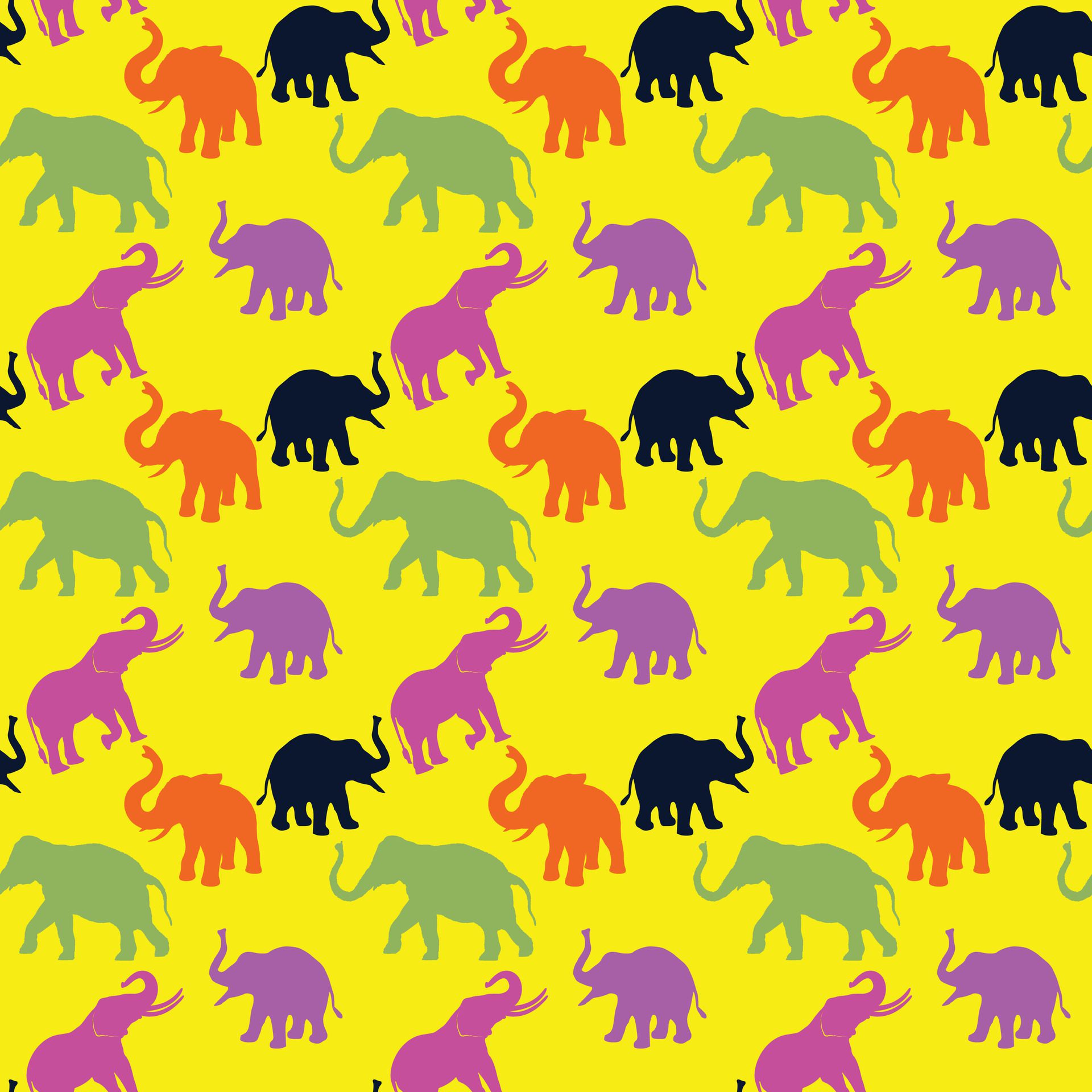 Elefanta Seamless Pattern Design Free Vector