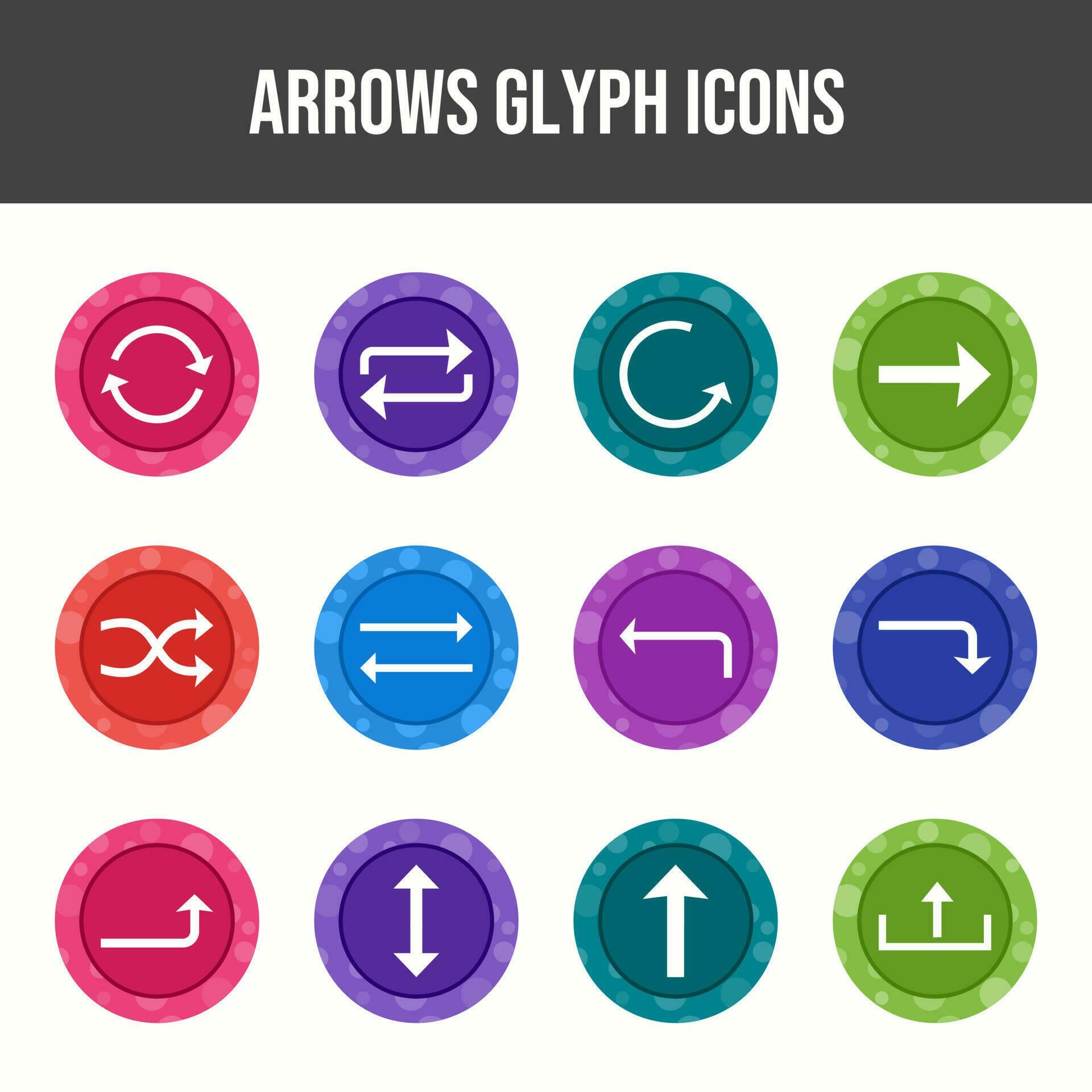 Beautiful Arrows vector icon set Stock Free