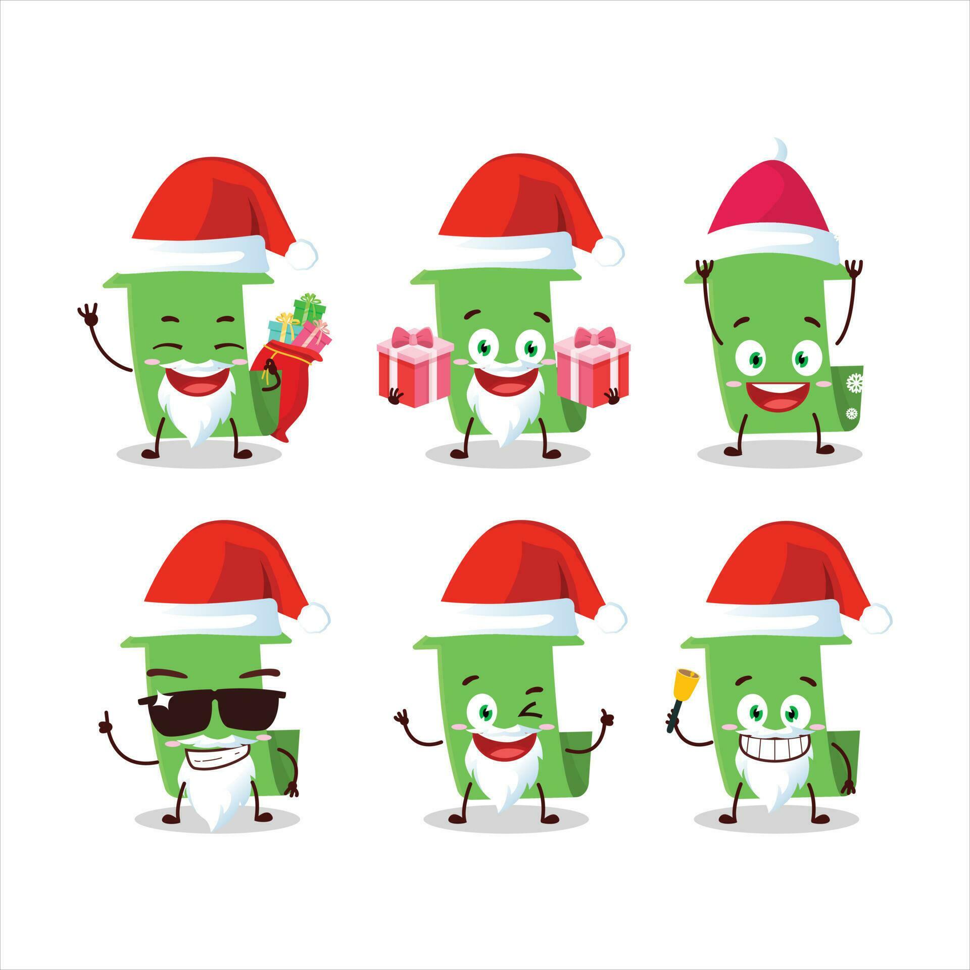 Santa Claus emoticons with arrow up cartoon character Stock Free and Free SVG