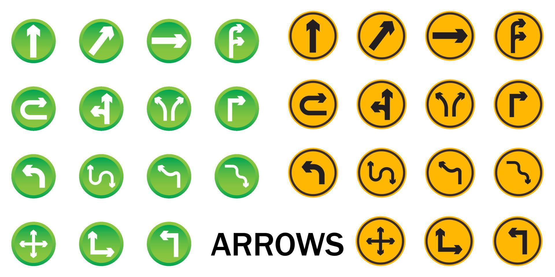 Arrows sign button symbol vector Stock Free