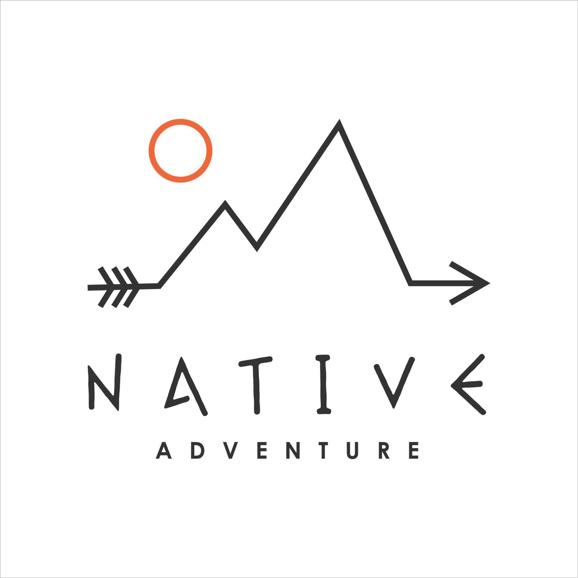 Fun an Arrow Mountain Shape Adventure Print Idea Stock Free