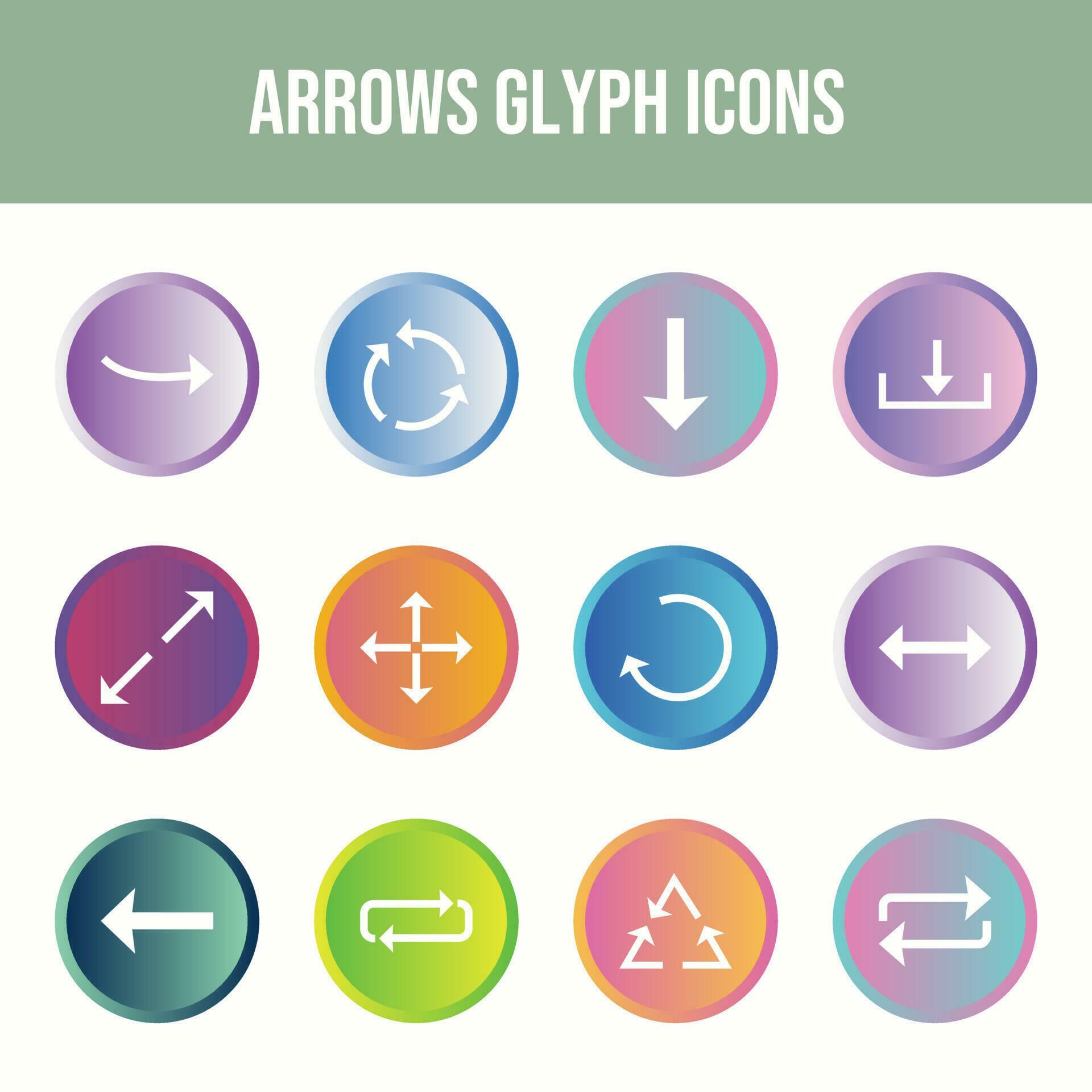 Beautiful Arrows vector icon set Stock Free and Free SVG