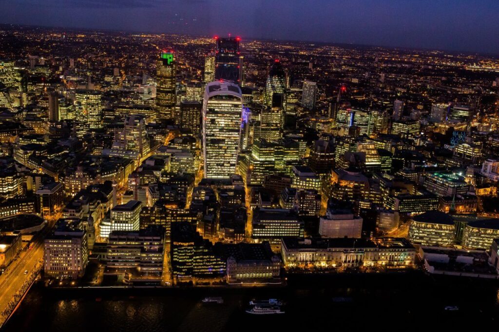 Aerial View of Skyscrapers Stock Free