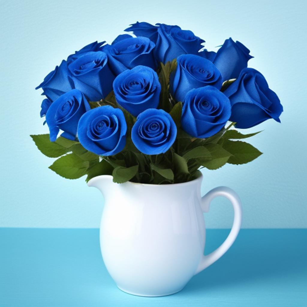 Carton like blue bouquets by @ai_generated