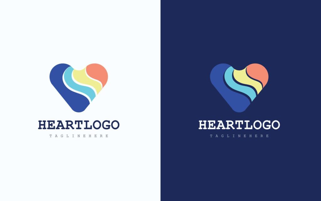 Heart logo icon vector design concept Stock Free