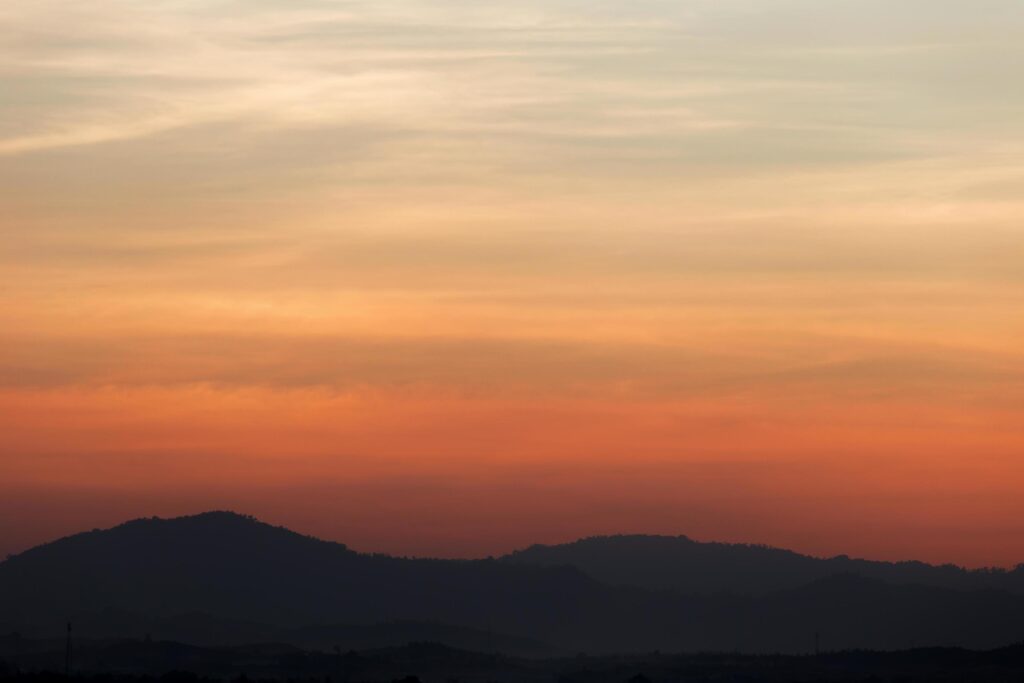 Beautiful sky at sunrise Natural background Stock Free