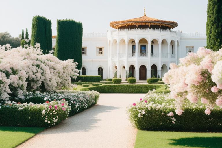 White beautiful palace with by @ai_generated