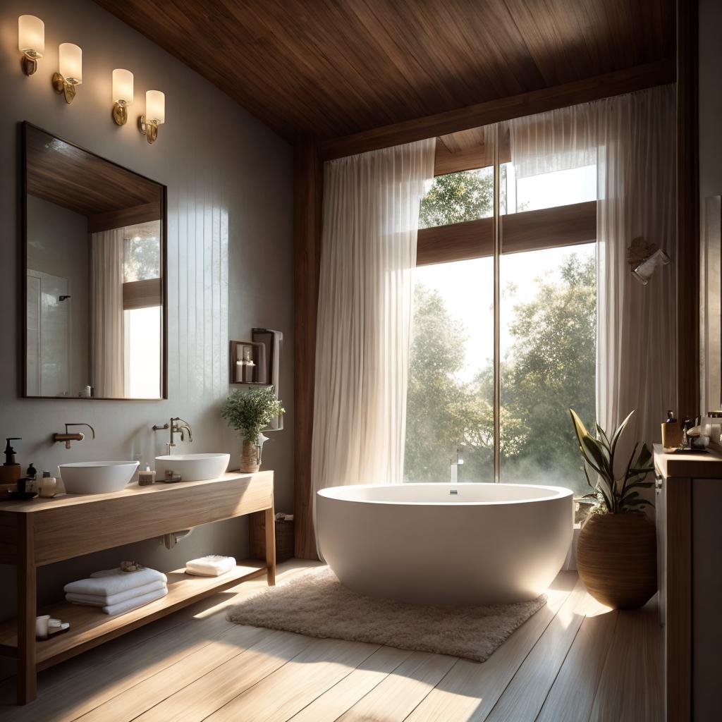 Steamy bathroom, cozy and by @ai_generated