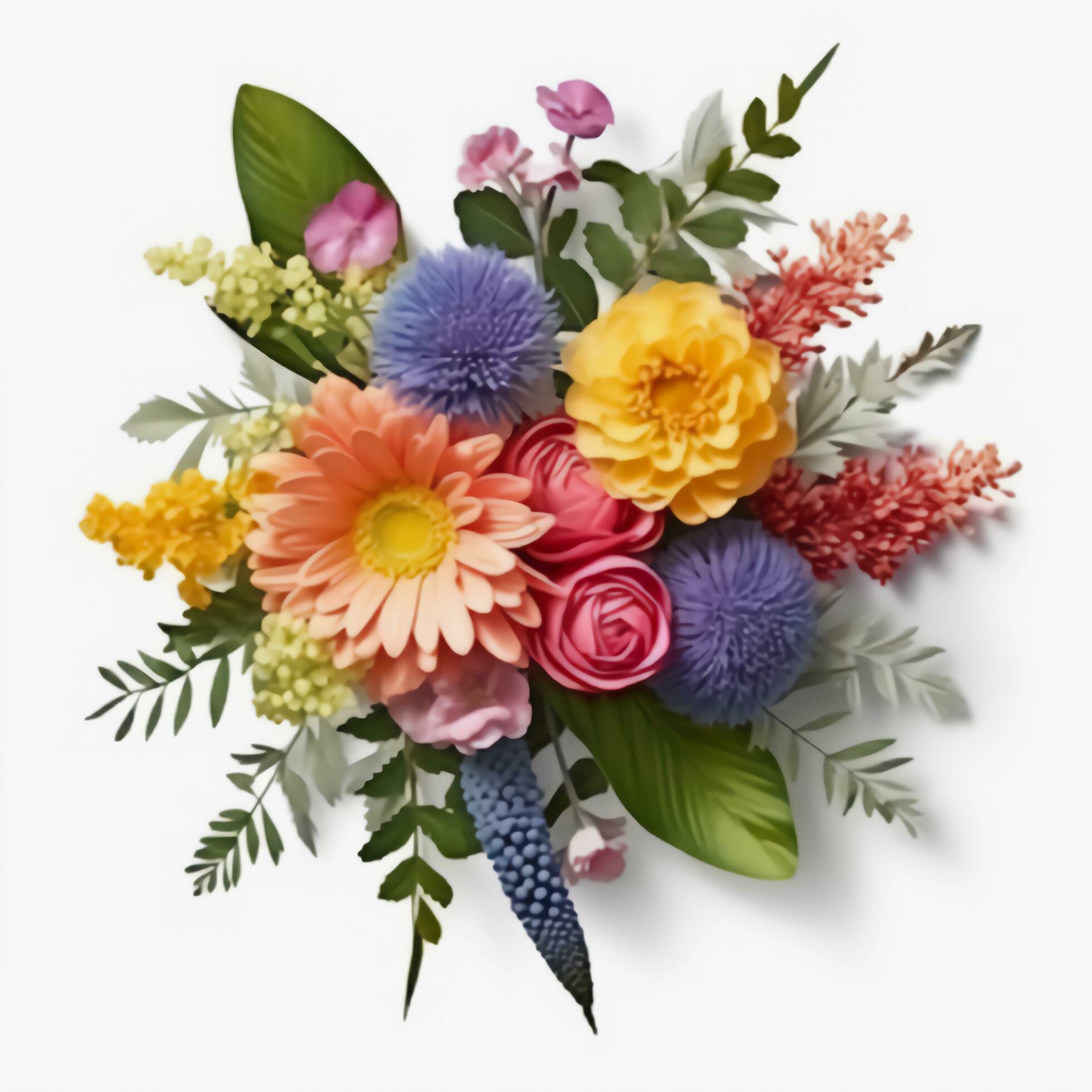 
									A colorful bouquet of flowers. AI Generated. Stock Free