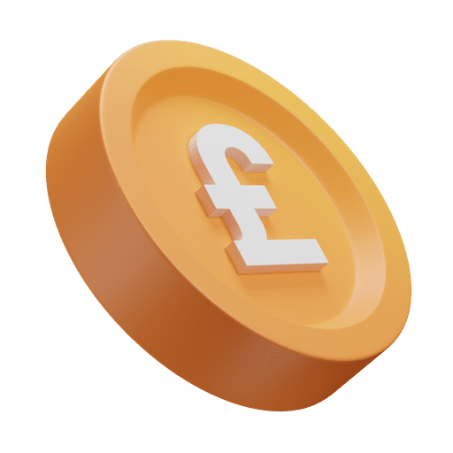 Pound, currency, money 3D illustration