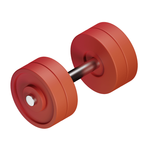 Gym, fitness, dumbbell 3D illustration