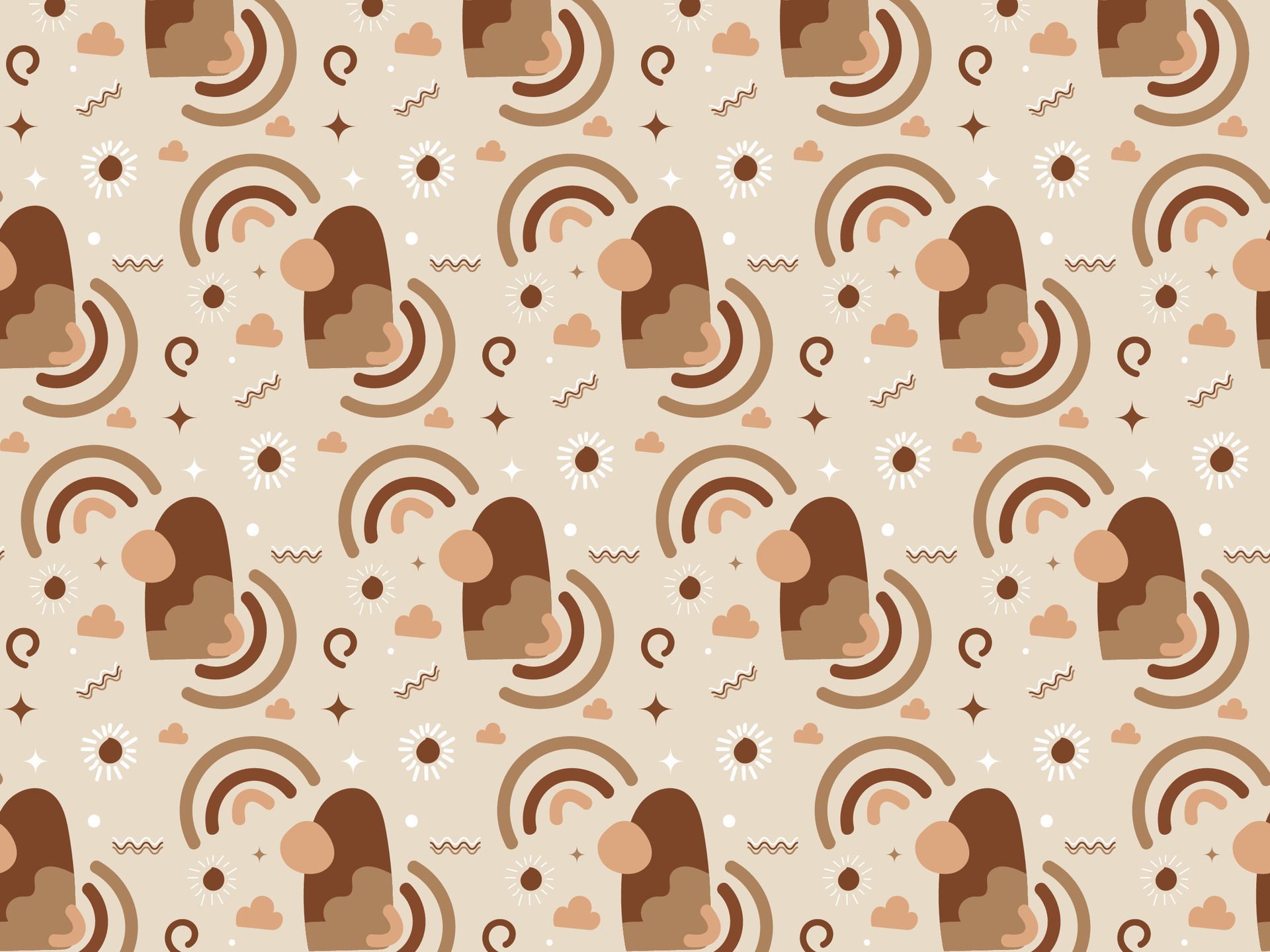 Modern boho style background pattern Free Vector