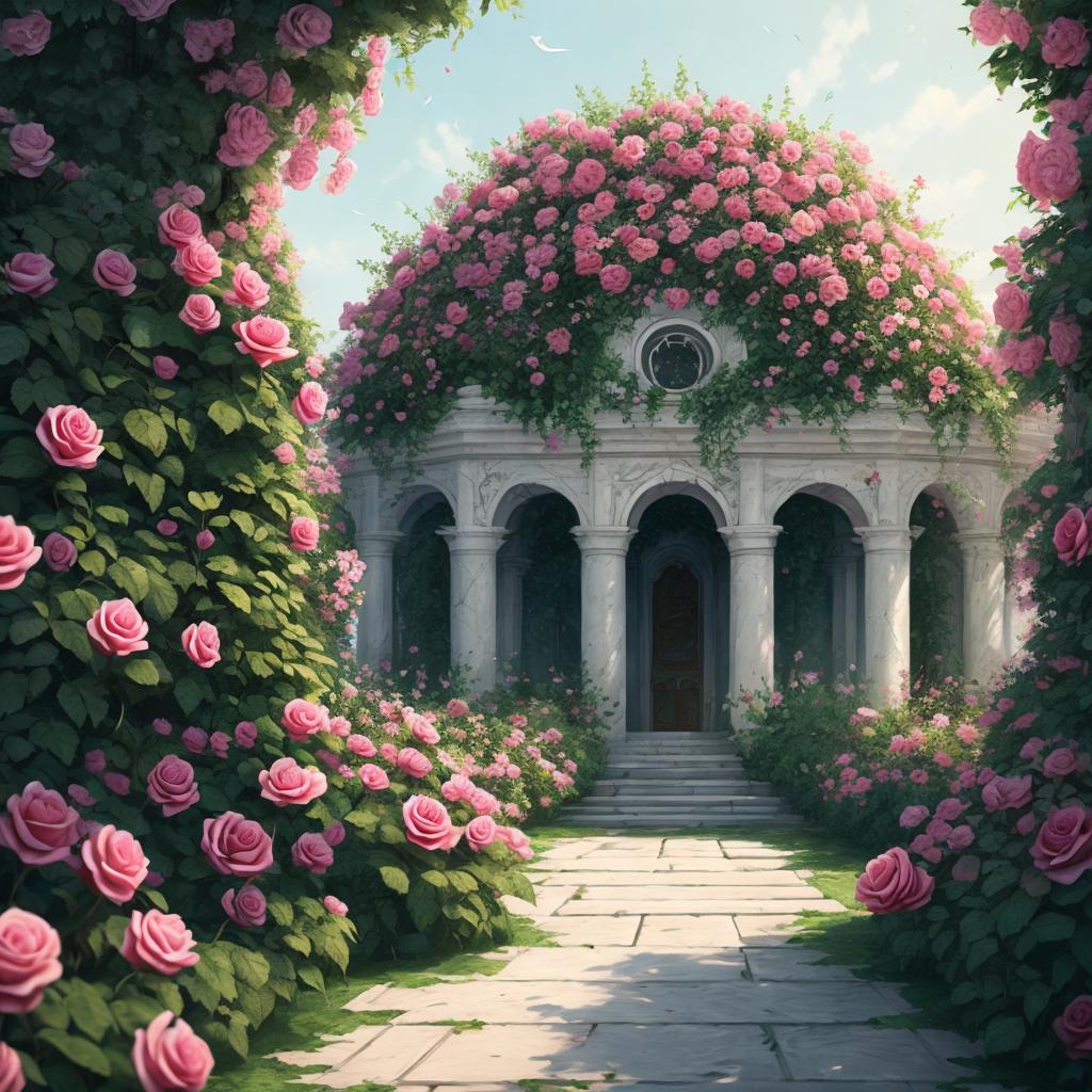 Rose Garden Intricate,Sharp Focus,Concept by @ai_generated