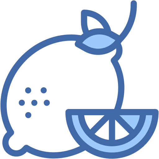 Vitamins, citrus, fruit icon