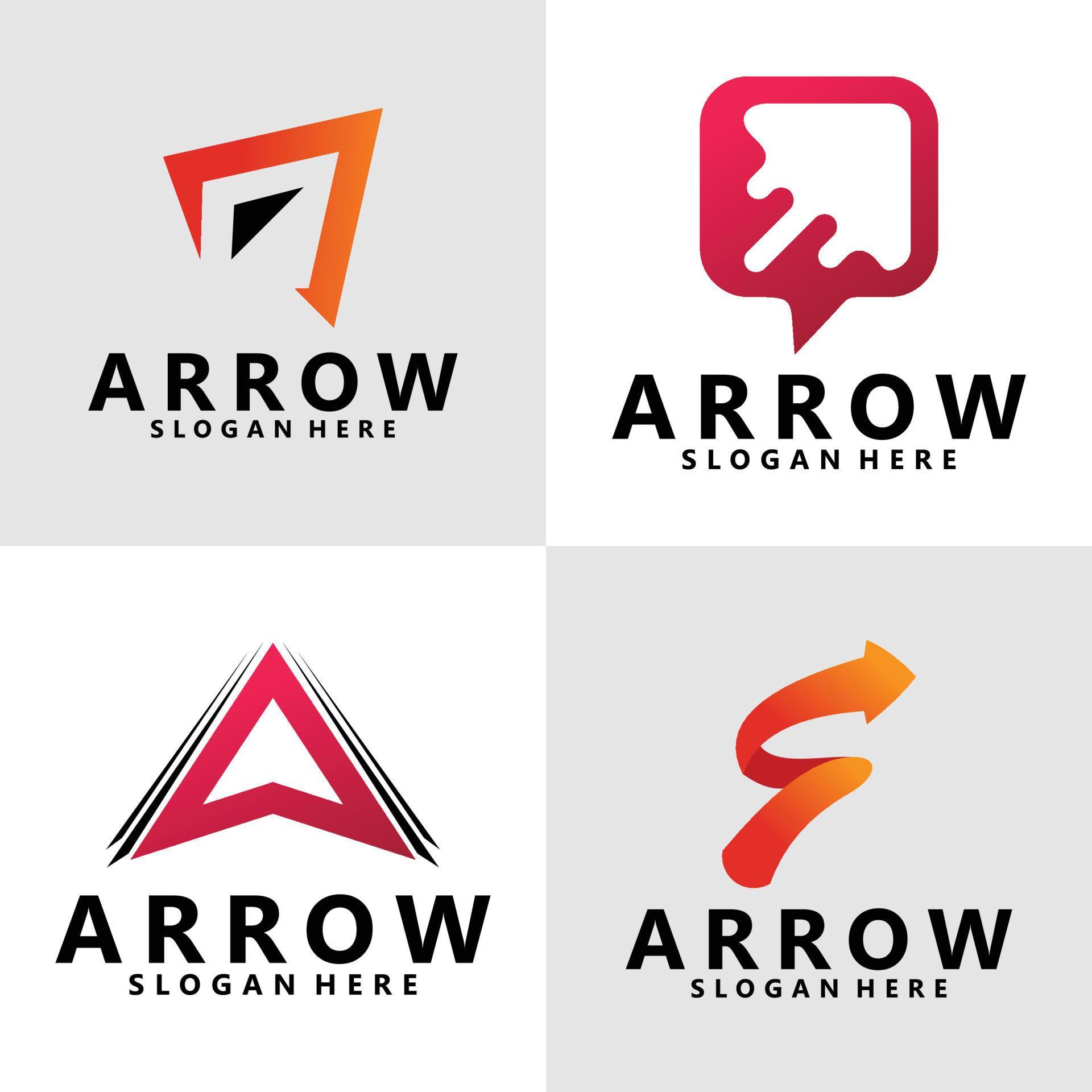 set of arrow logo vector design Stock Free and Free SVG