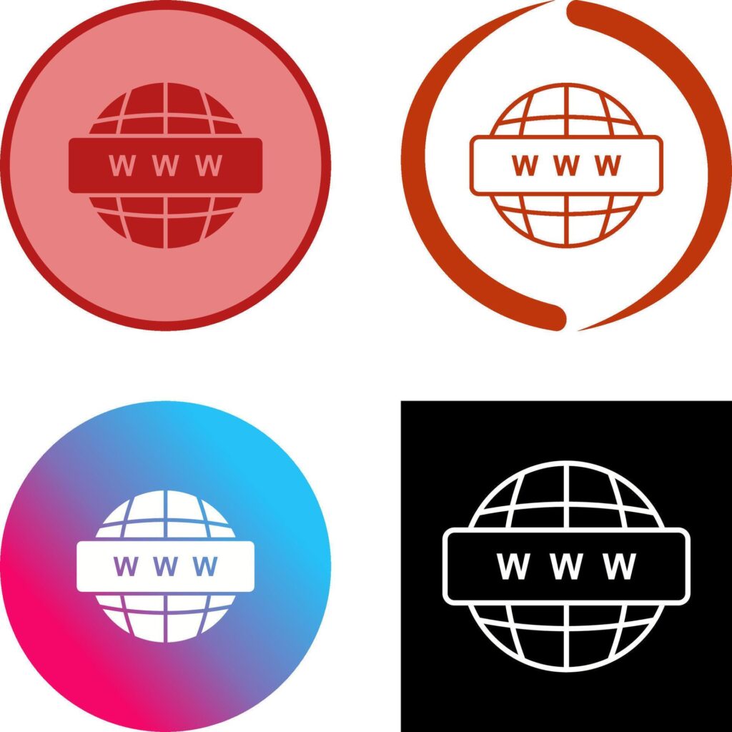 World Wide Web Icon Design Stock Free