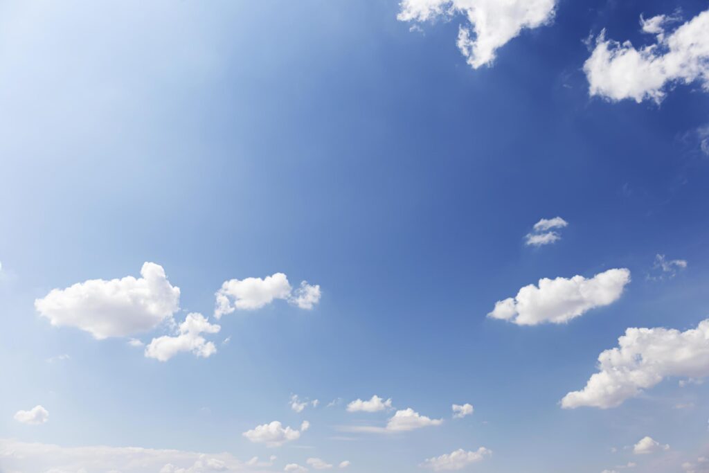 Blue sky background with clouds’ natural background. Stock Free