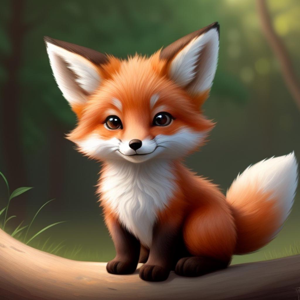 Cute fox baby by by @ai_generated