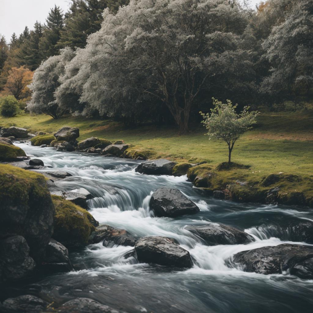 A river flowing above by @ai_generated