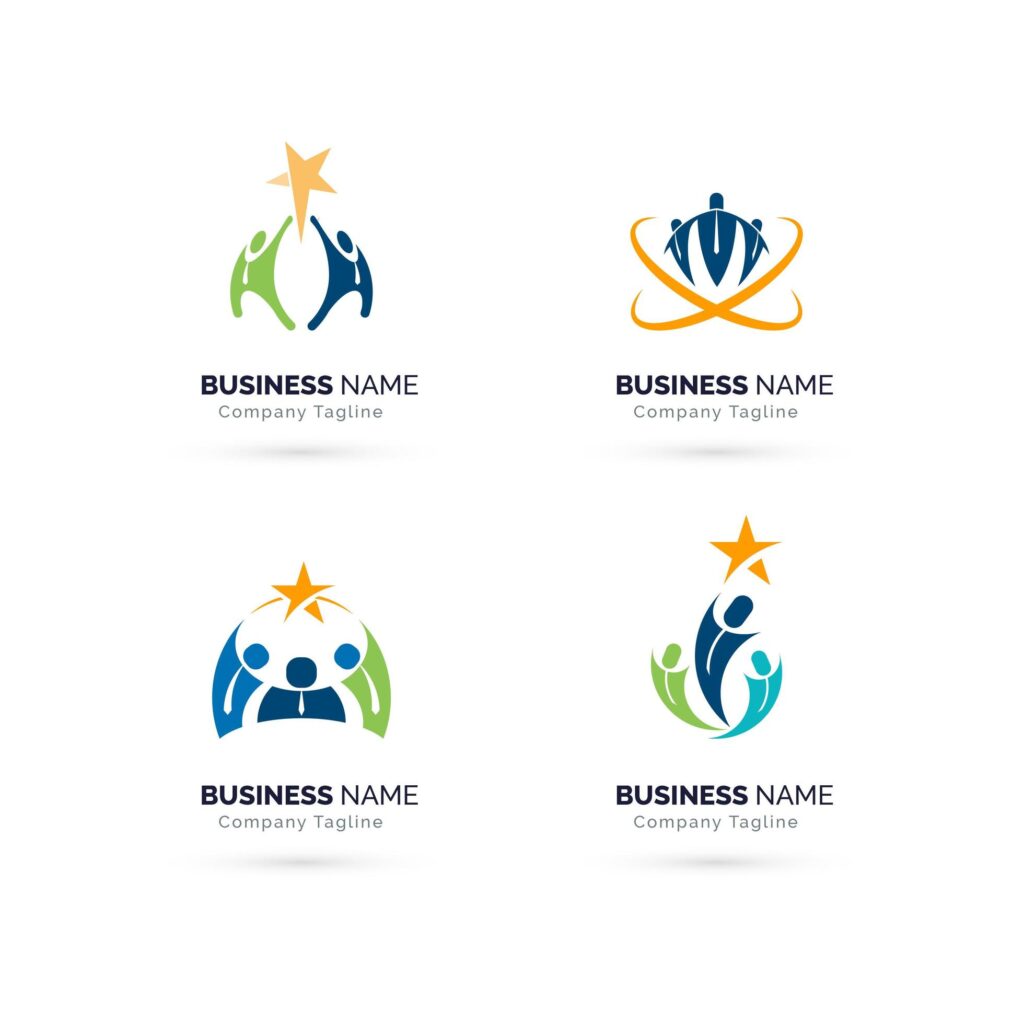 Team Work Logo Set Stock Free