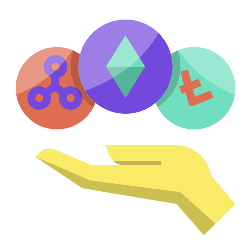 Digital, asset, cryptocurrency icon