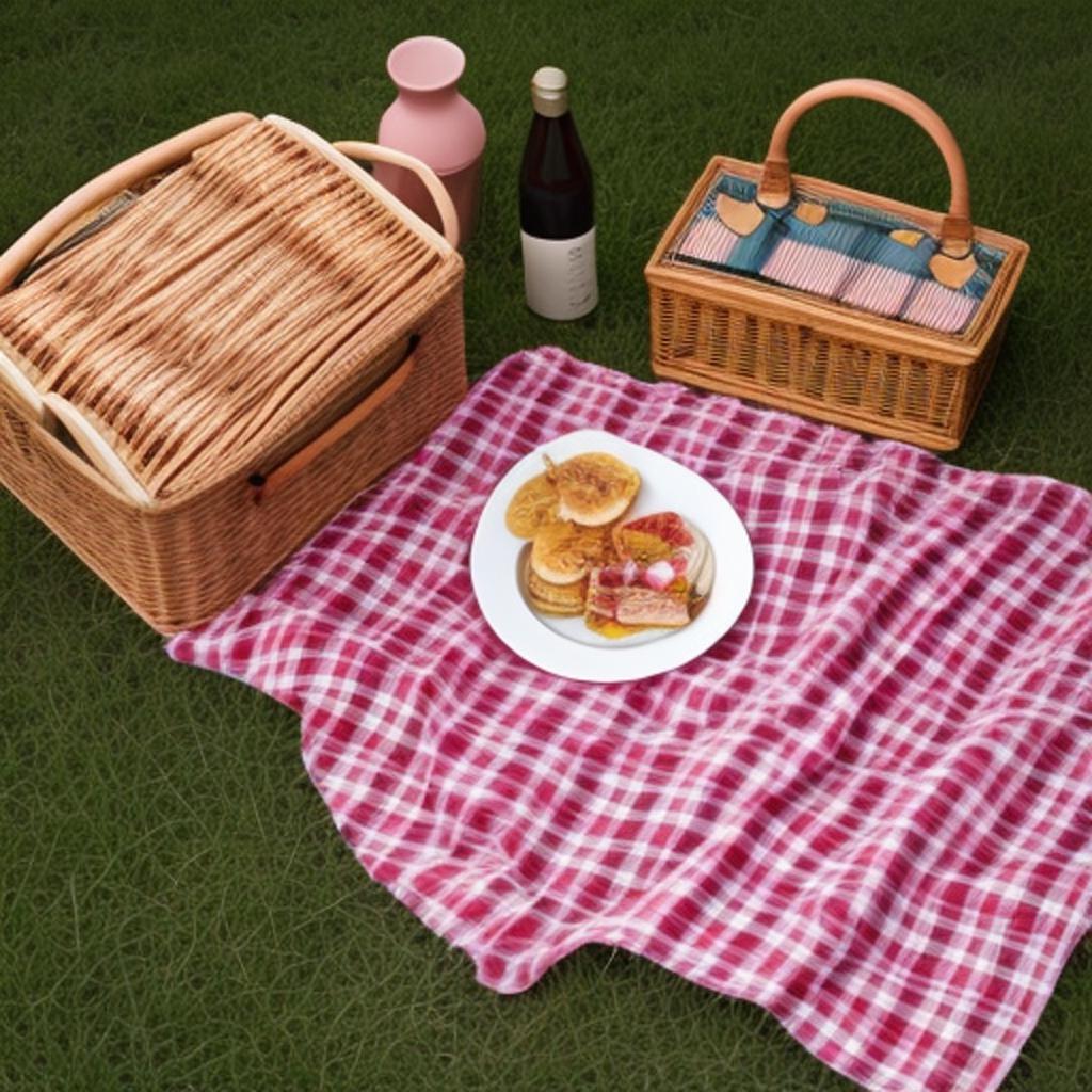 Background, Picnic blanket pattern by @ai_generated