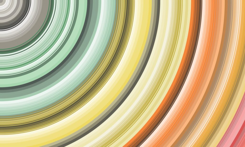 Abstract colorful circle lines background. Free Vector