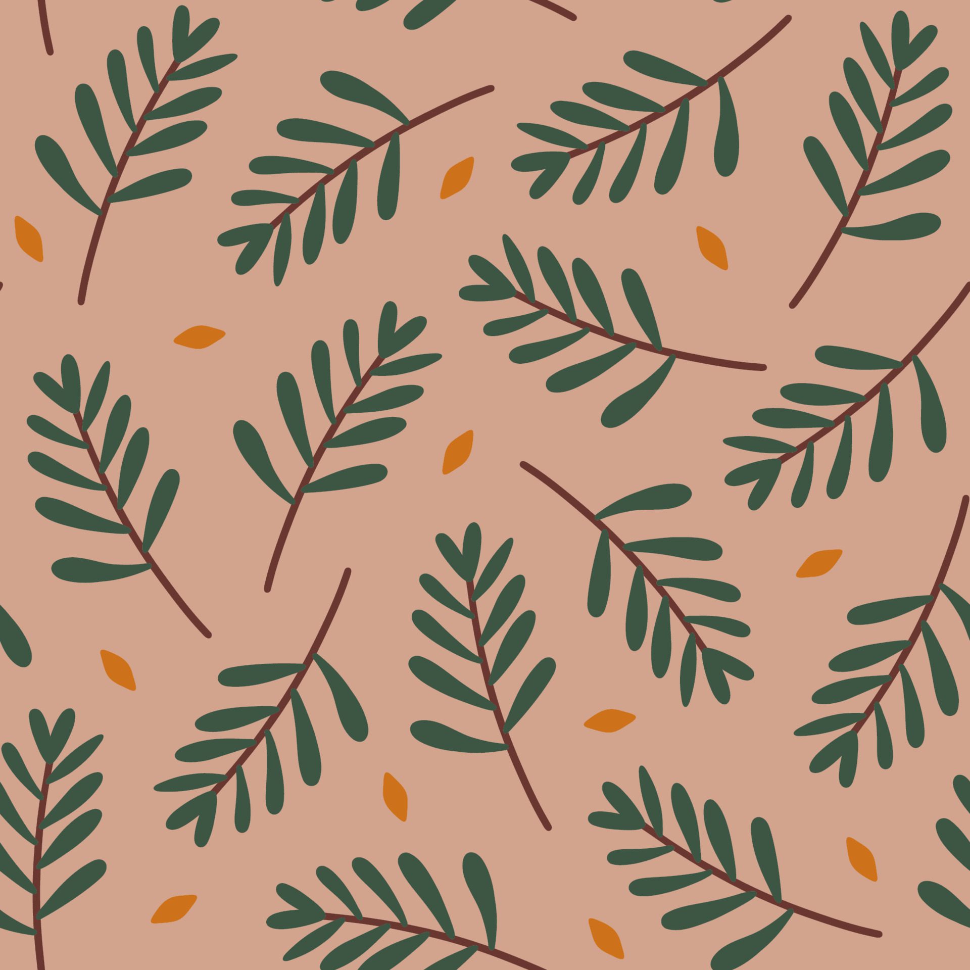 Branches autumn pattern Free Vector