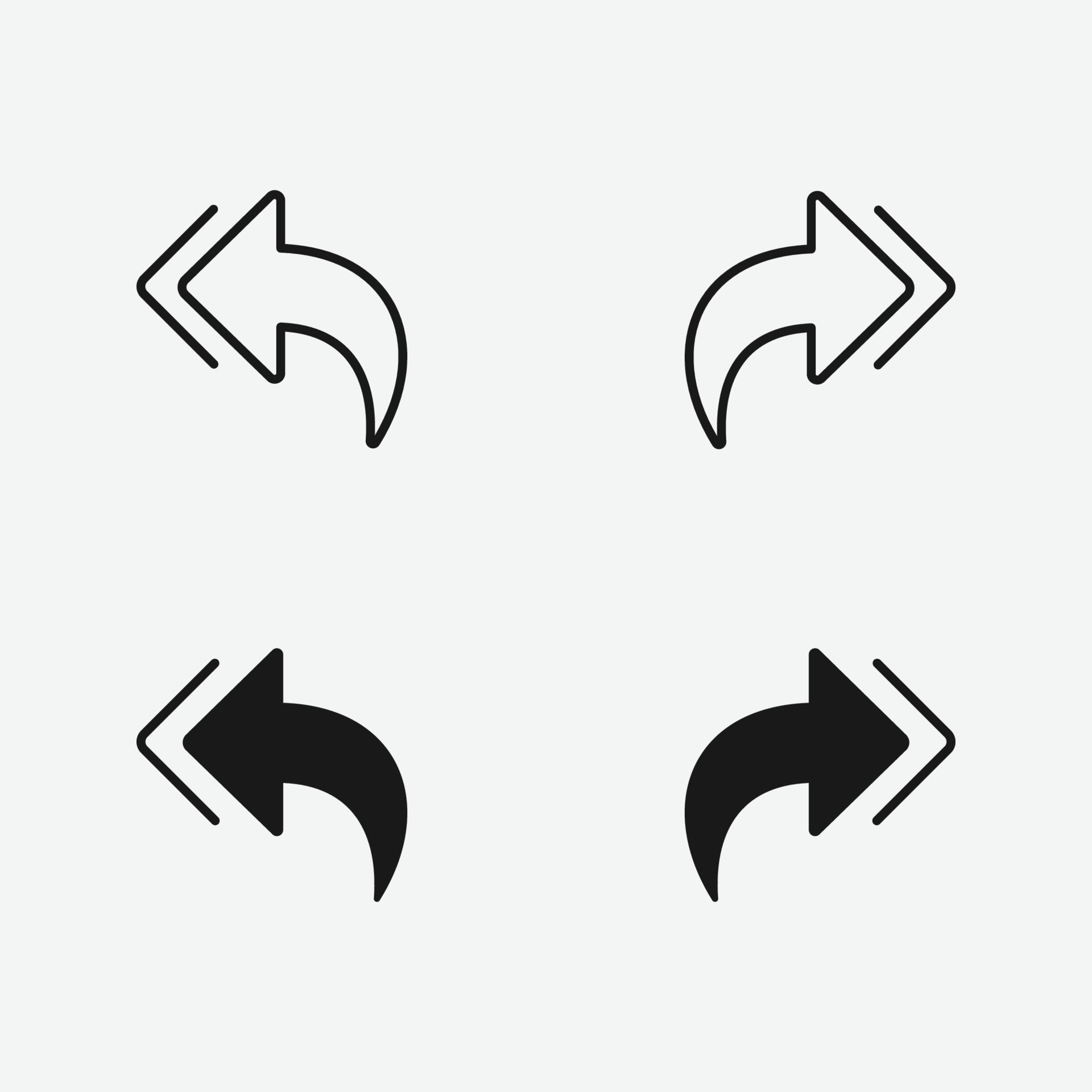 previous and next arrow icon vector. arrow, direction symbol vector illustration for web and mobile app vector. Stock Free