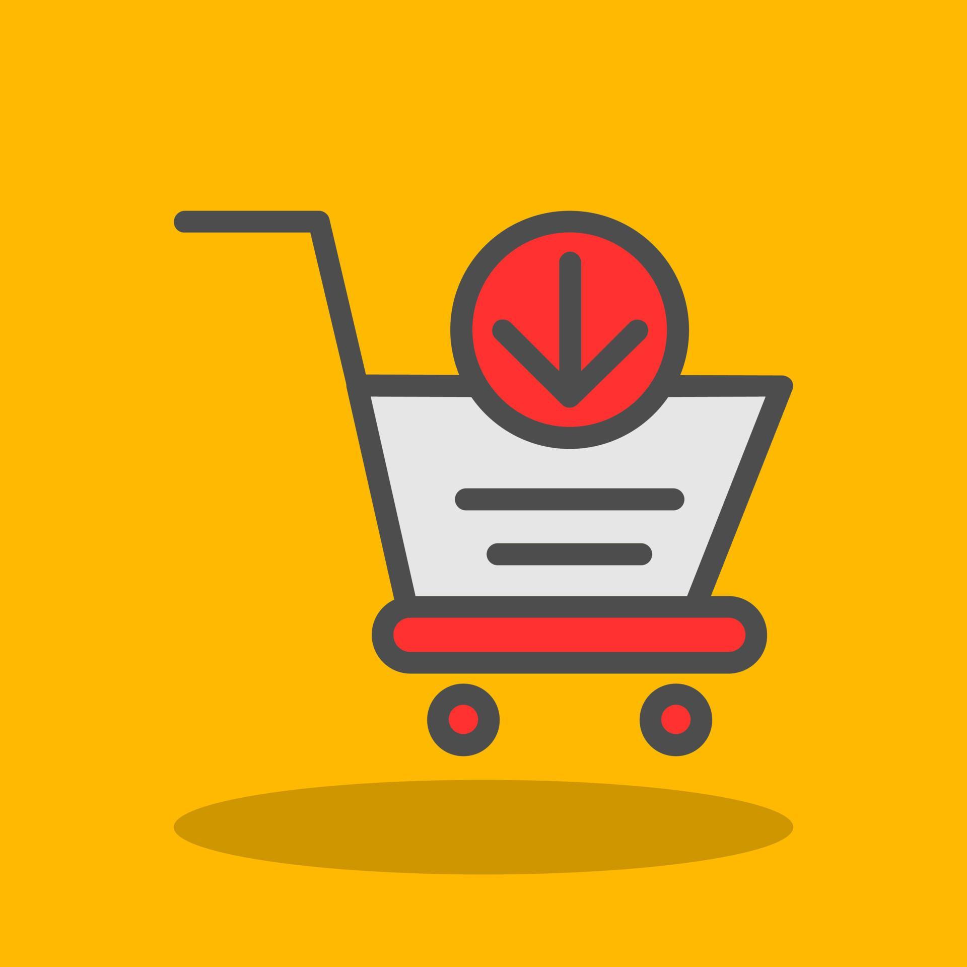 Cart Arrow Down Vector Icon Design Stock Free