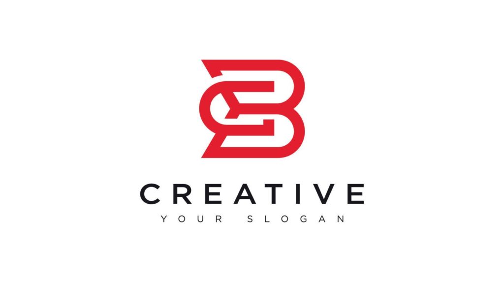 B G letter logo design template Stock Free