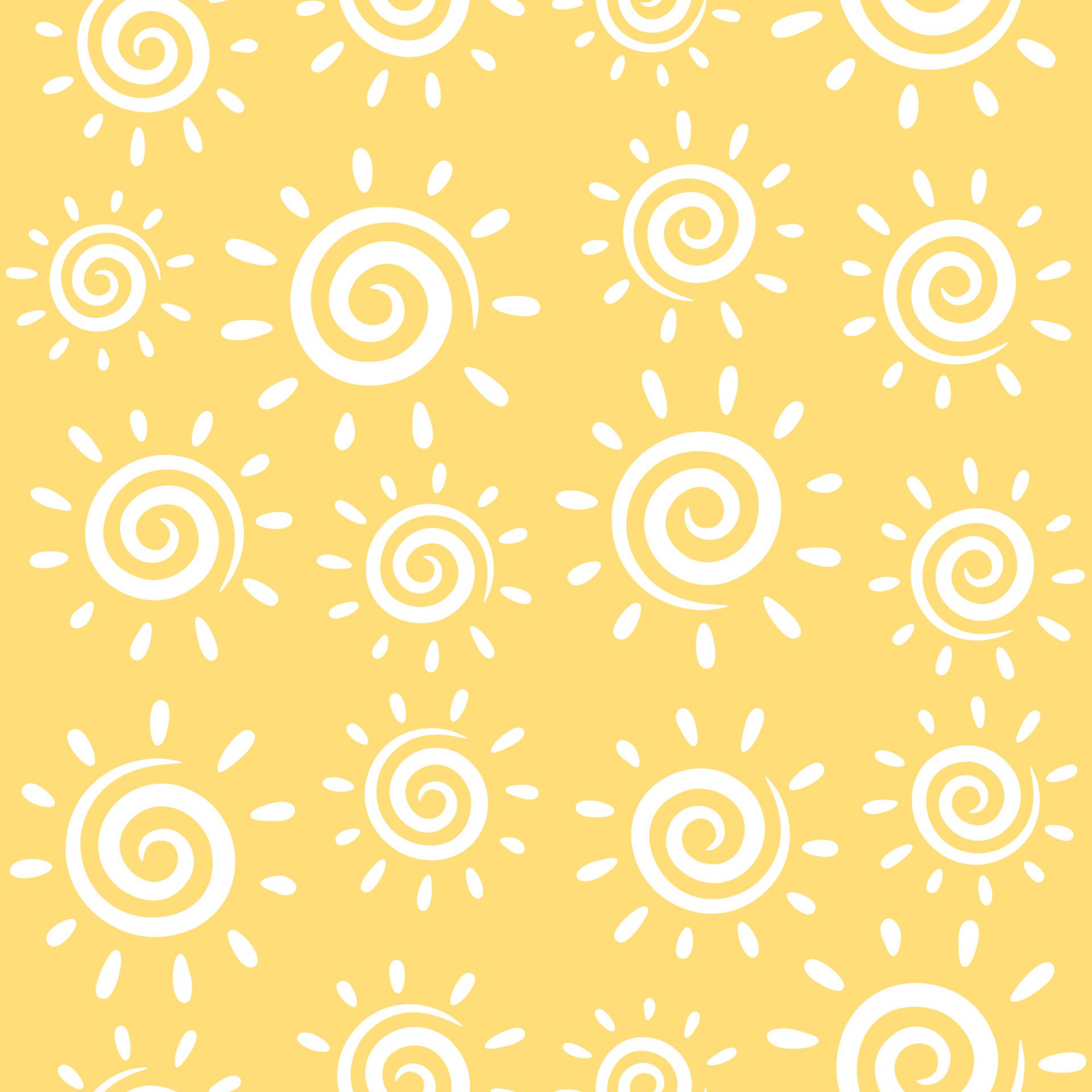 Cute hand drawn sun seamless pattern background Free Vector